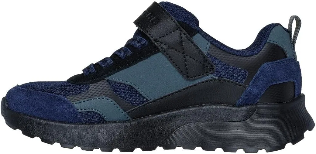 Детские кроссовки для мальчиков SKX-225 Skechers, Navy Black Textile/Synthetic/Gray Silver Trim