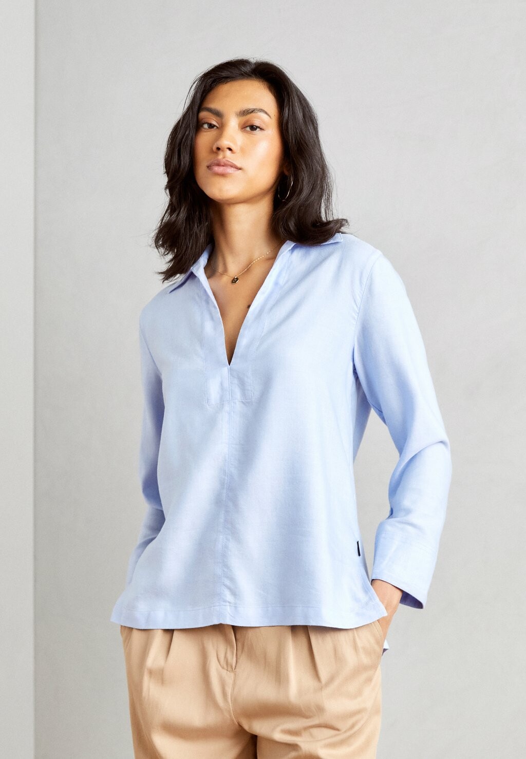 

Туника SHIRT WOMAN Ecoalf, светло-голубой