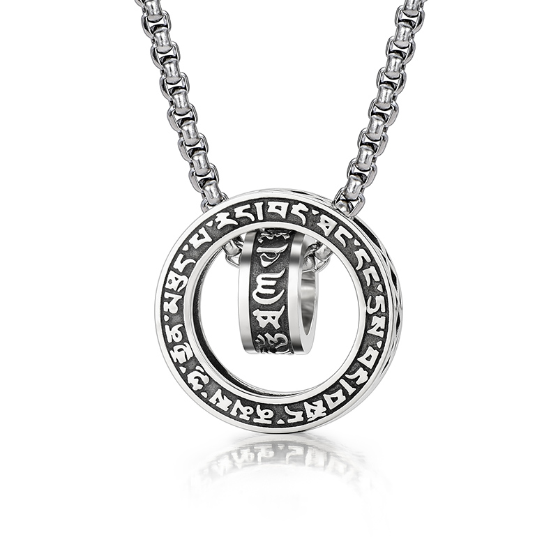 

IDEAGEMER Колье из титановой стали 925 Sterling Silver для мужчин