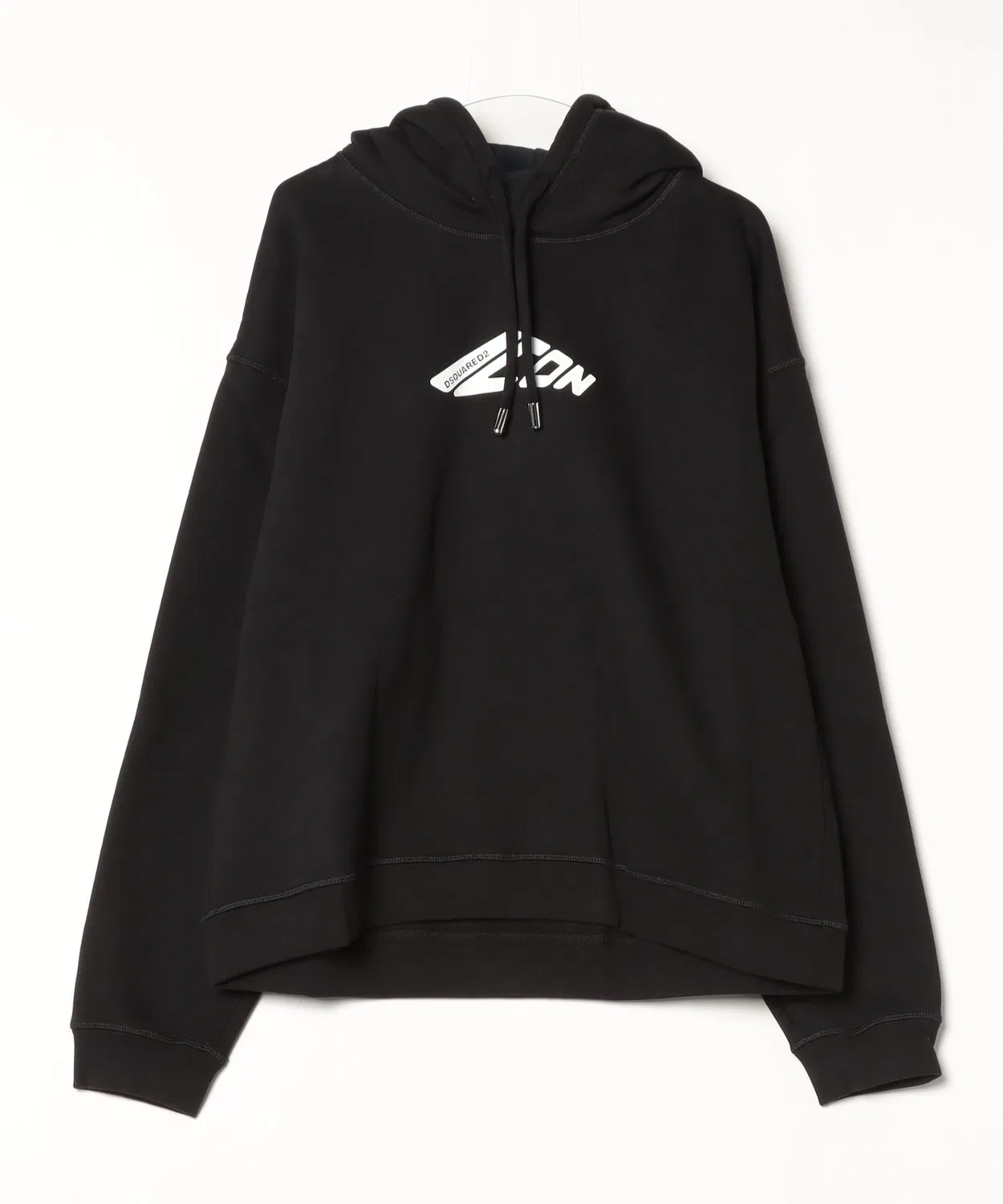 Мужское худи с длинным рукавомDSQUARED2 Icon New Generation Relax Fit, Black