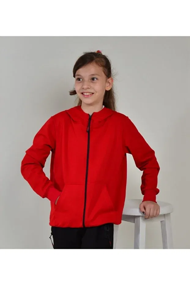 Детский кардиган с капюшоном Kidspitircik, Red