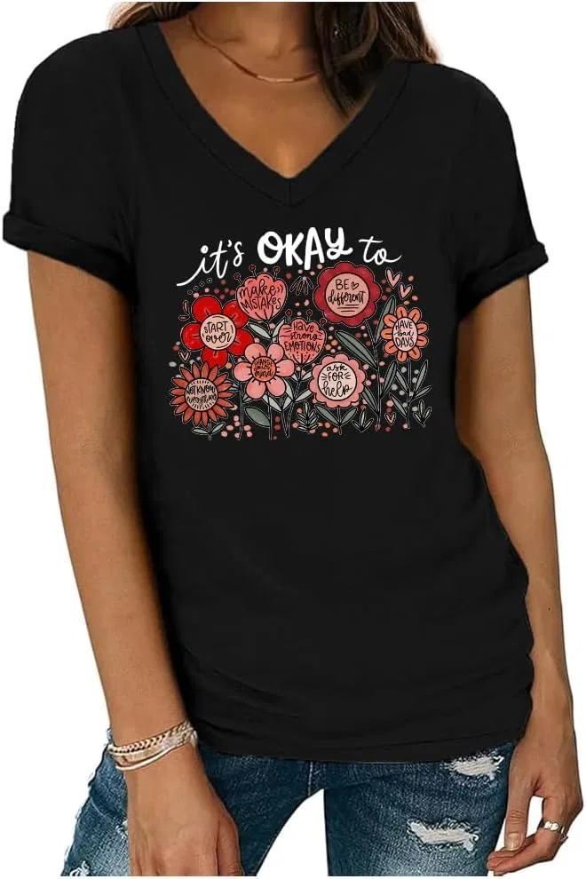 Футболка с принтом Boho Floral, Black-1