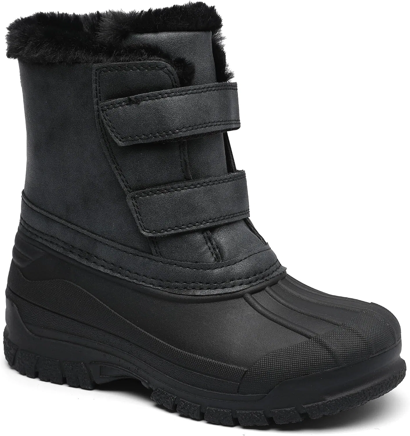 Детские зимние ботинки для девочек и мальчиков с флисовой подкладкой shoeslocker, Black — фото 3