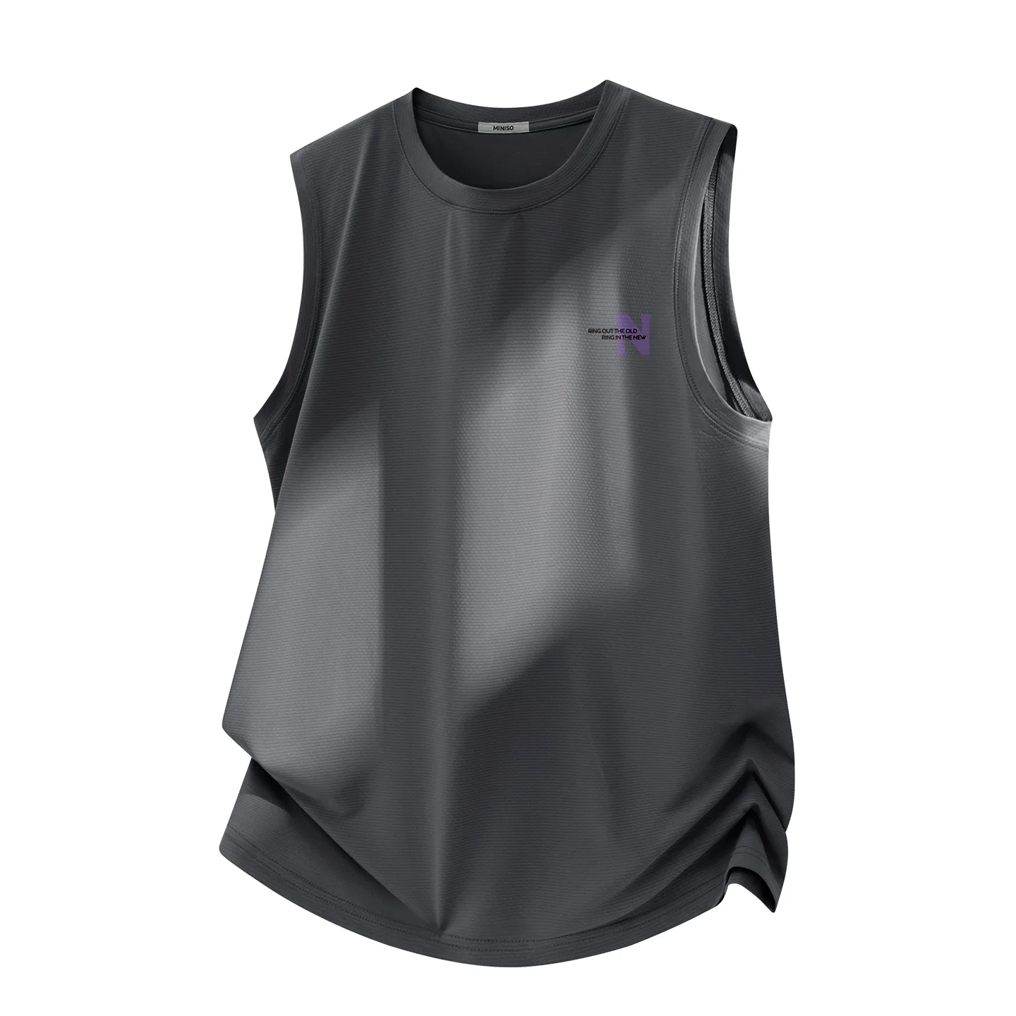 Детский топ без рукавов MINISO, Light Gray (Mb Purple Tone Chapter Chest Logo) — фото 3