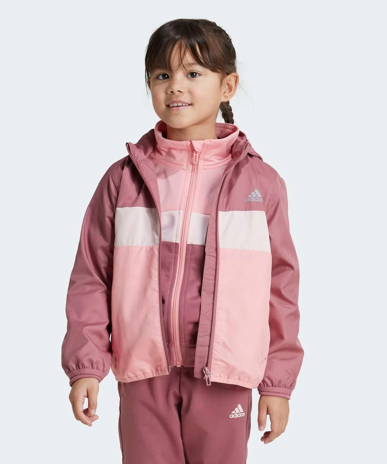 Детская куртка-ветровка с принтом WIND.RDY Tiberio Adidas, Красный — фото 3
