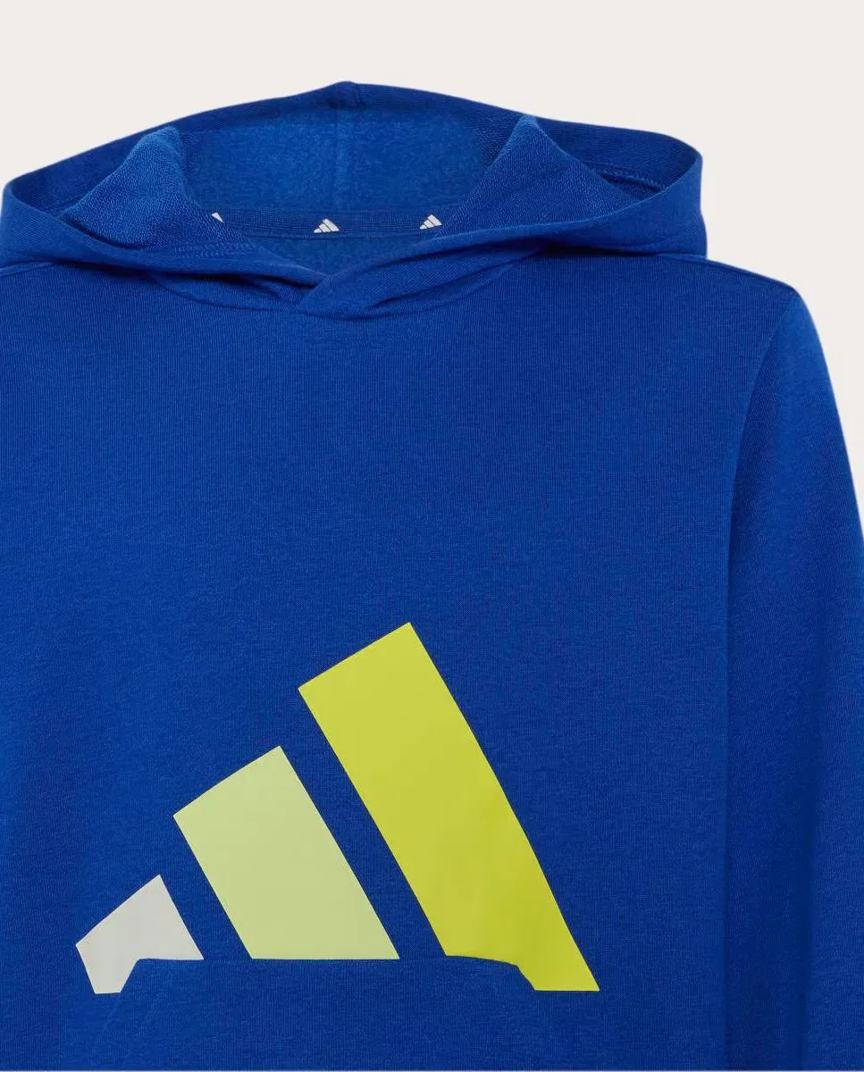 Детская худи с капюшоном для мальчиков хлопковая Essentials adidas, Азул — фото 4