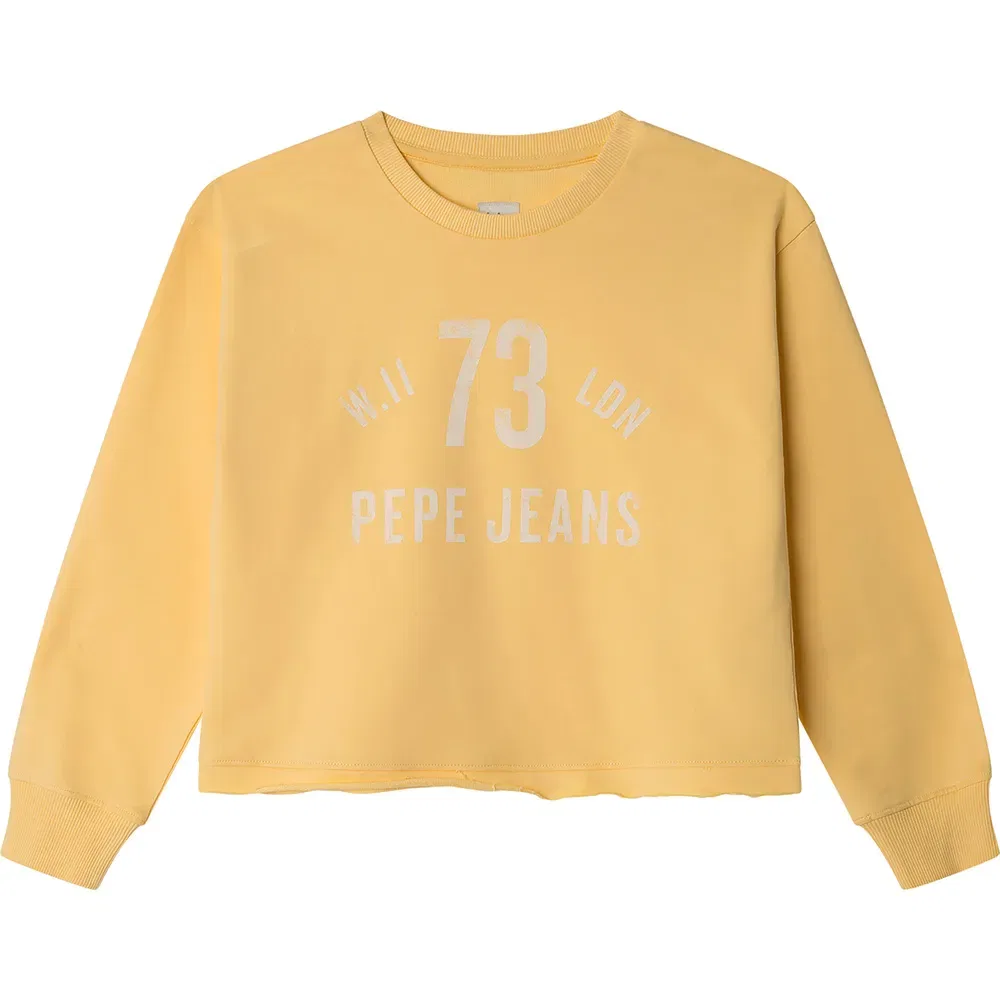 Детский свитшот для девочек с принтом Angel Pepe jeans, Yellow
