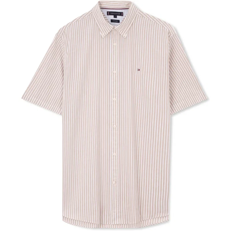 Мужская рубашка с воротником Tommy Hilfiger, Pink White Stripes