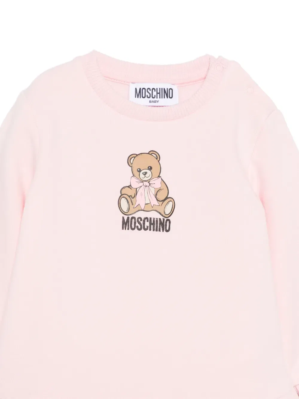 Платье с рюшами и принтом Тедди Moschino Kids, розовый — фото 3