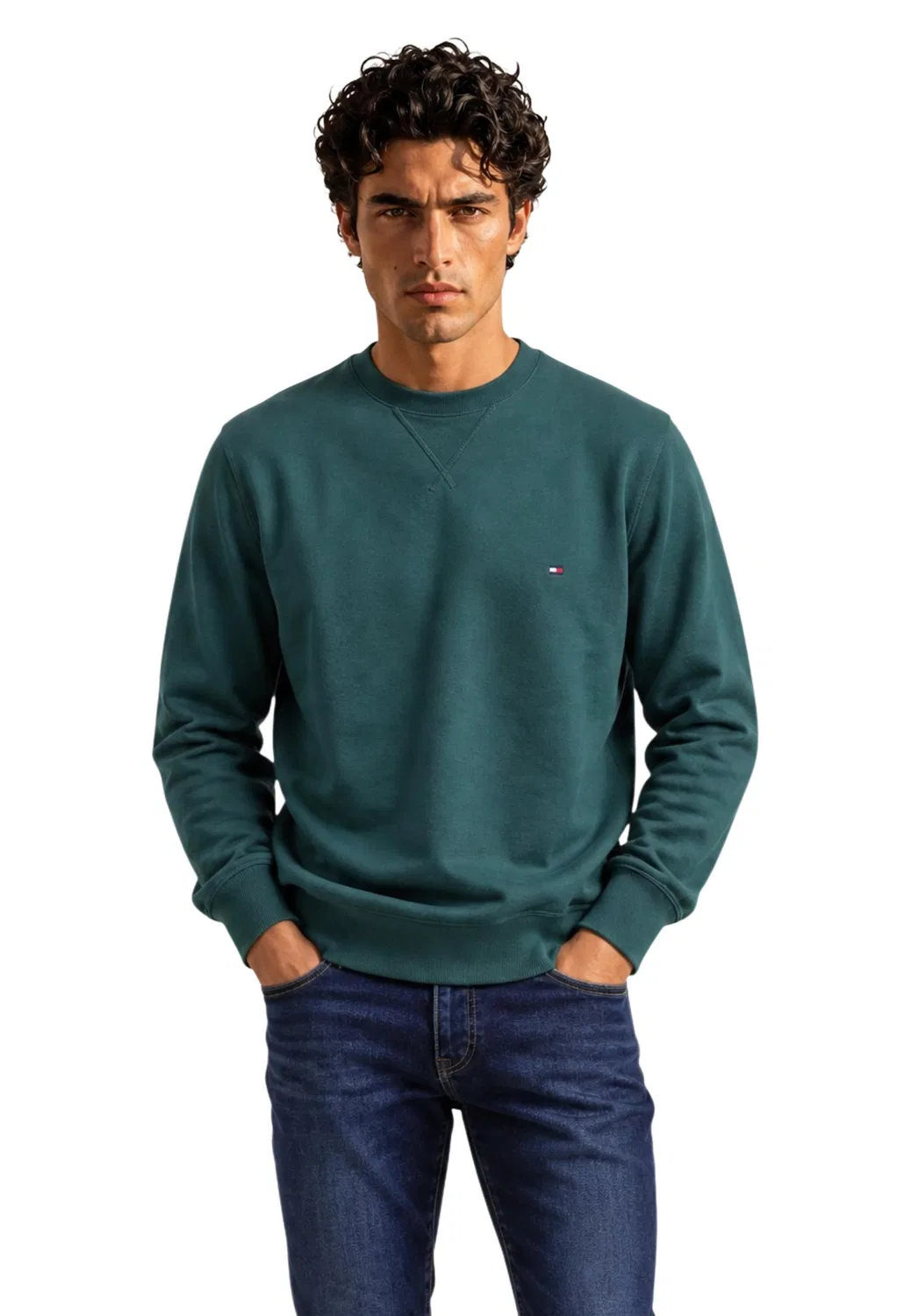 Мужской свитшот с длинным рукавом ESS SEASONAL FLEECE Tommy Hilfiger, Green