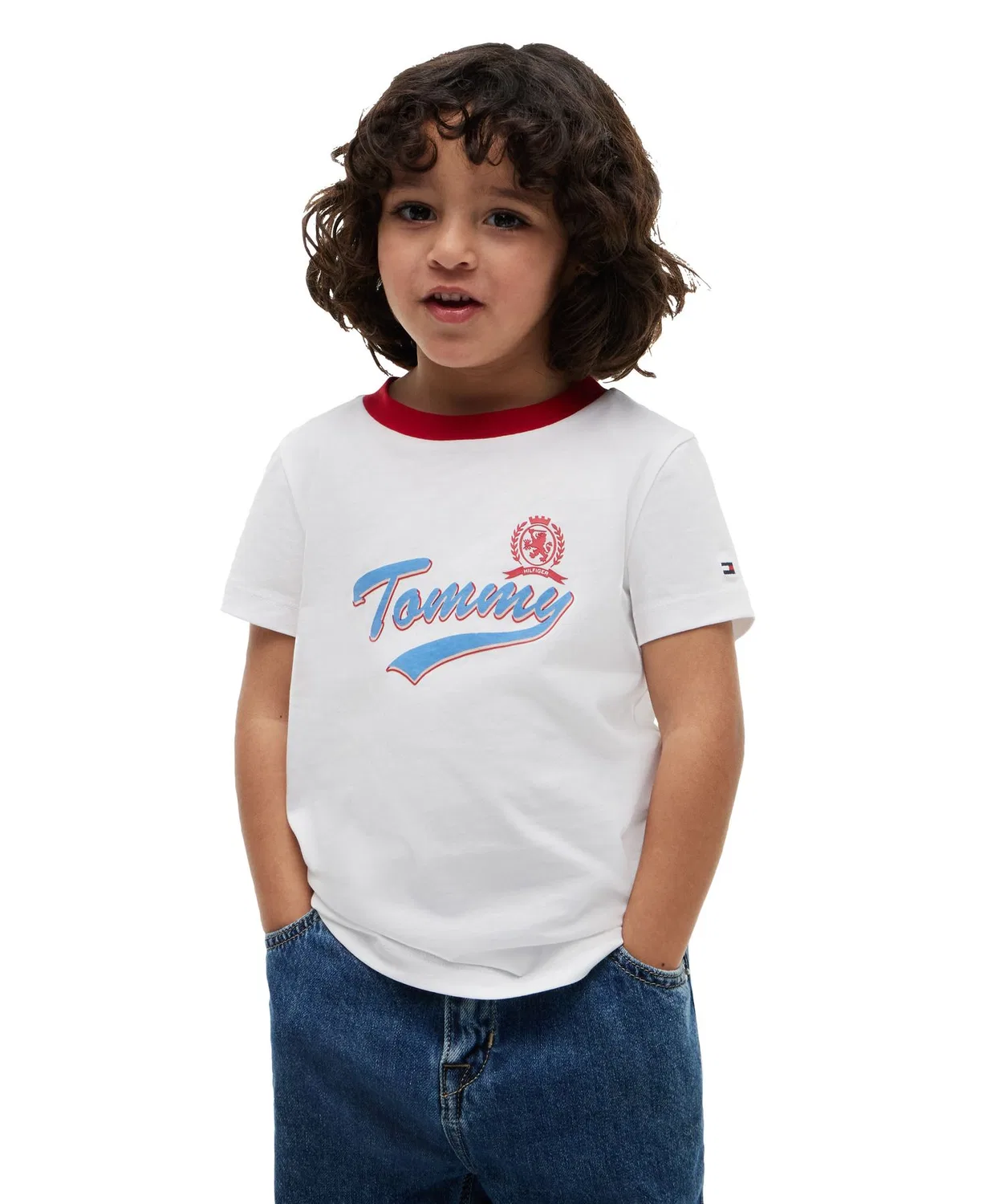 Детская футболка с принтом Tommy Crest TOMMY HILFIGER, White