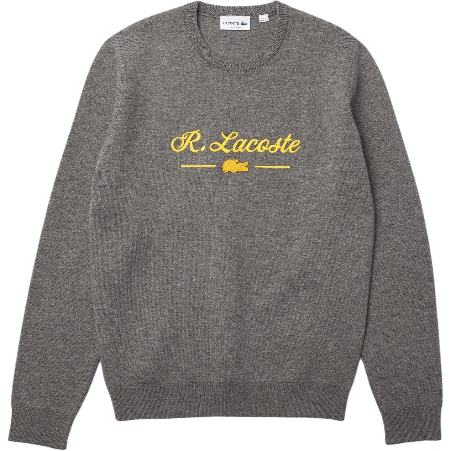 Свитер унисекс с круглым вырезом LACOSTE, Gray