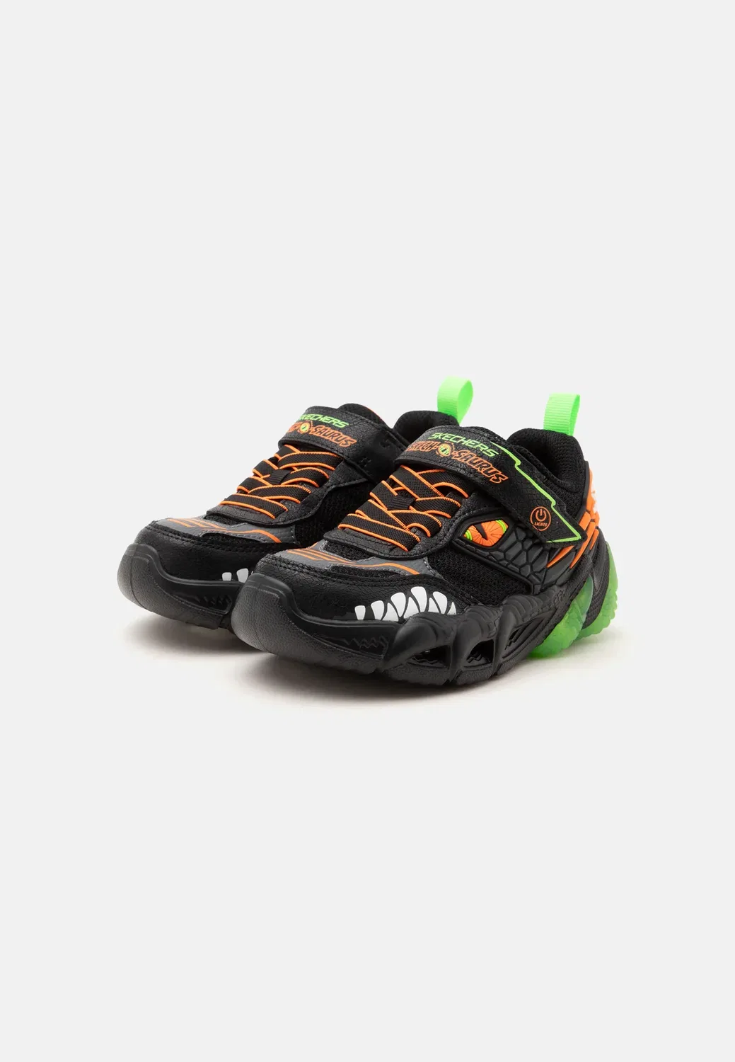 Skech-O-Saurus lights 3.0 - кроссовки Skechers, Black/Lime/Orange — фото 2