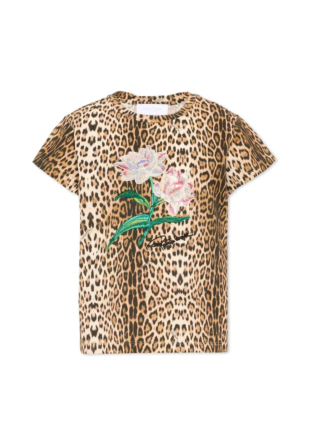 Футболка - футболка с принтом Roberto Cavalli Junior, Brown