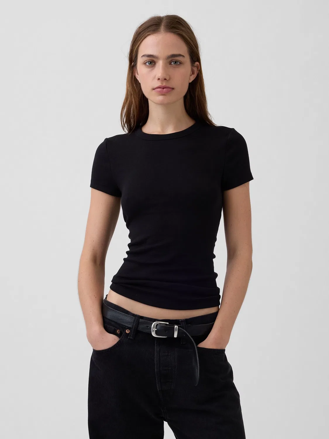 Футболка женская Modern Crew Neck Gap, черный