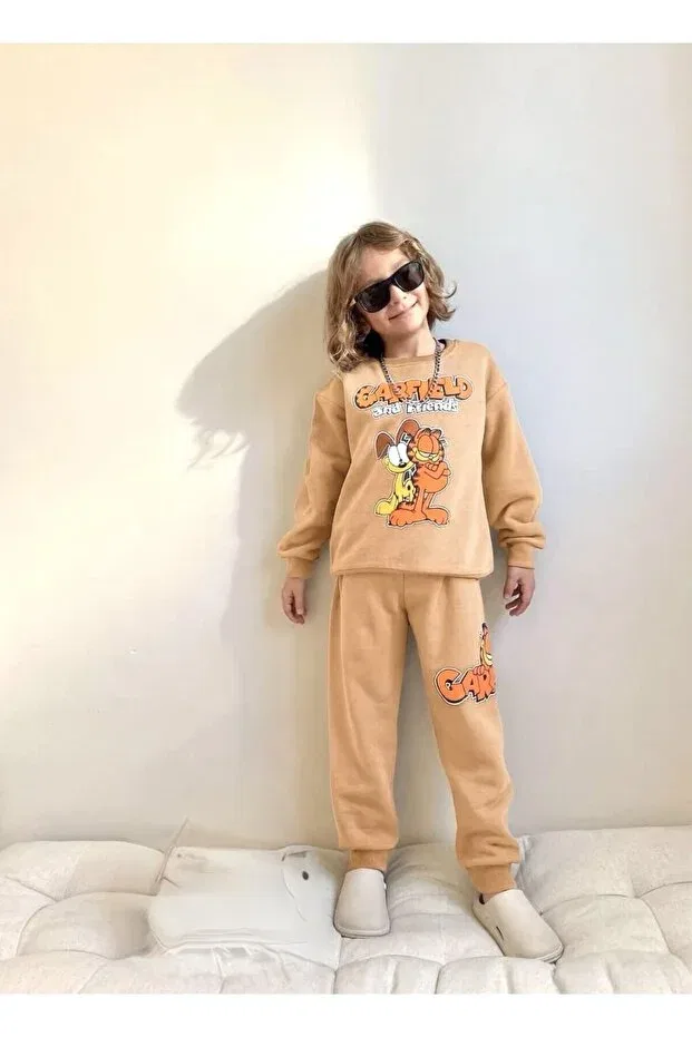 Детский спортивный костюм для мальчиков хлопковый Milays Life Home Collection, Hey Garfield