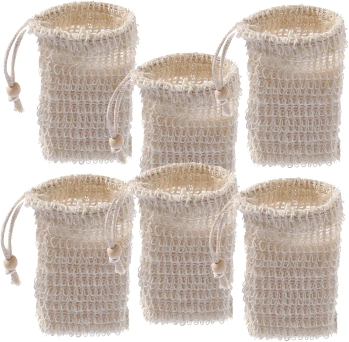 Сетчатые мешочки для мыла POPETPOP, 18 шт, 14x9x0.2 см, Beige — фото 3