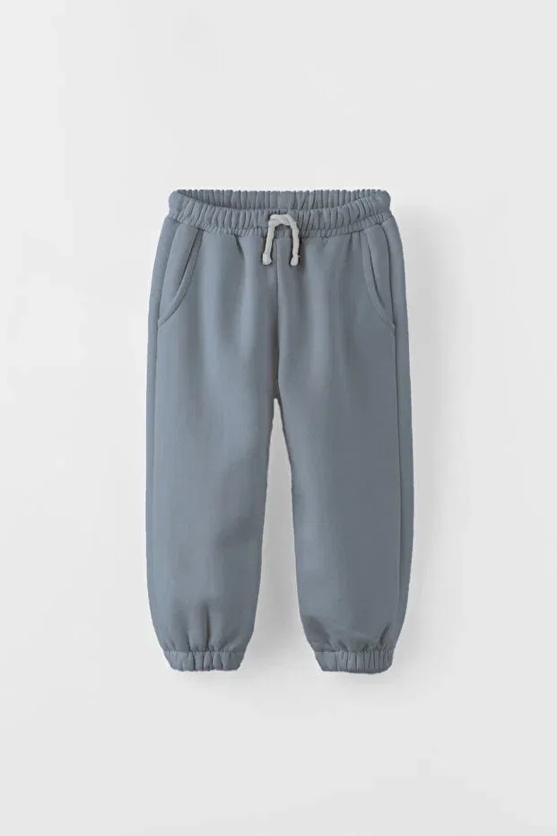 Детские спортивные штаны для девочек хлопковые с карманами Basics Hepbaby, Gray