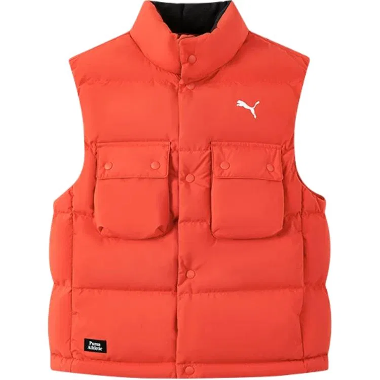 Детский жилет пуховый с воротником-стойкой Windproof PUMA, Sun Orange