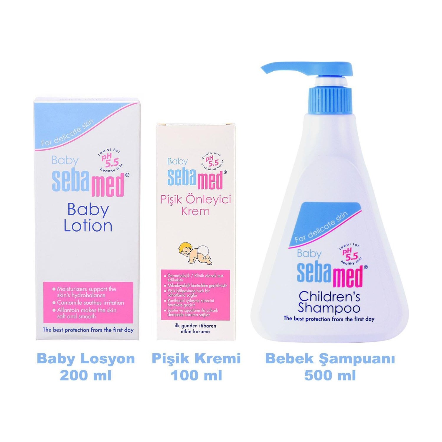 

Шампунь, лосьон и крем Sebamed для детей