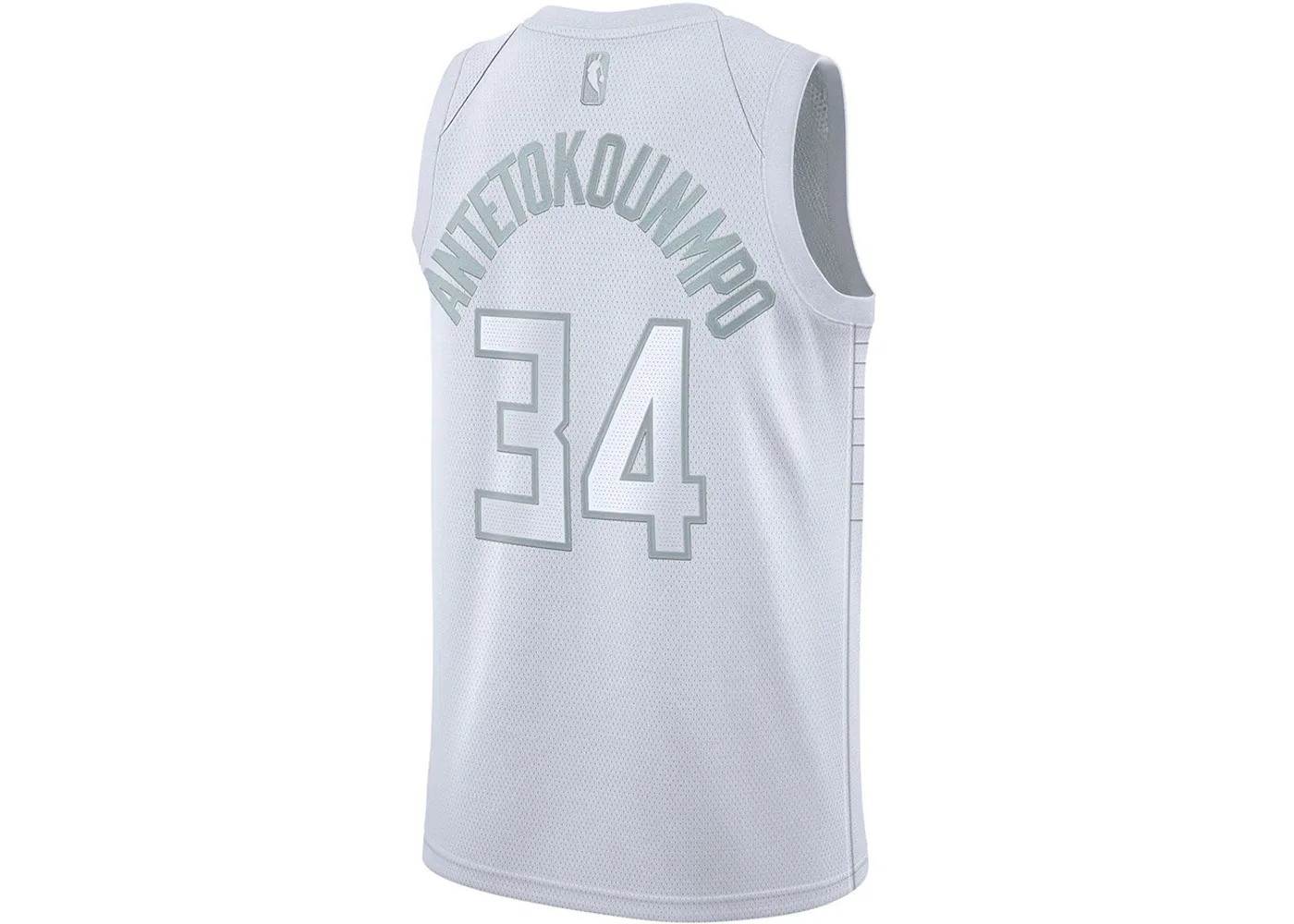 Мужская баскетбольная джерси Milwaukee Bucks MVP 34 Antetokounmpo Nike, White — фото 2