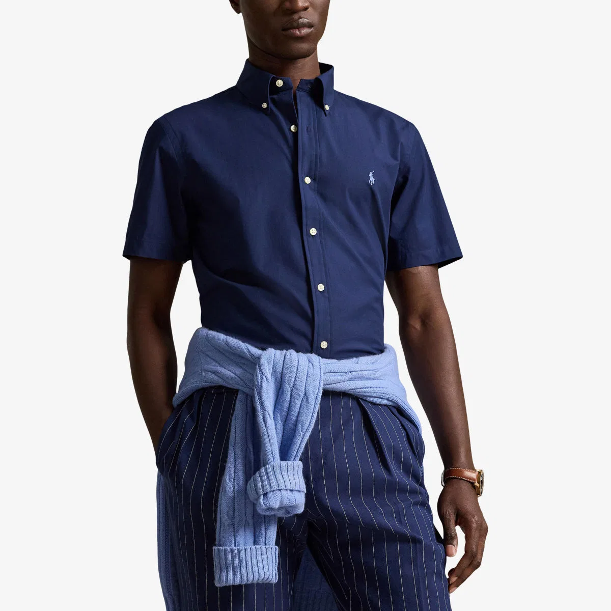 Рубашка из эластичного хлопка с вышитым логотипом Polo Ralph Lauren — фото 3