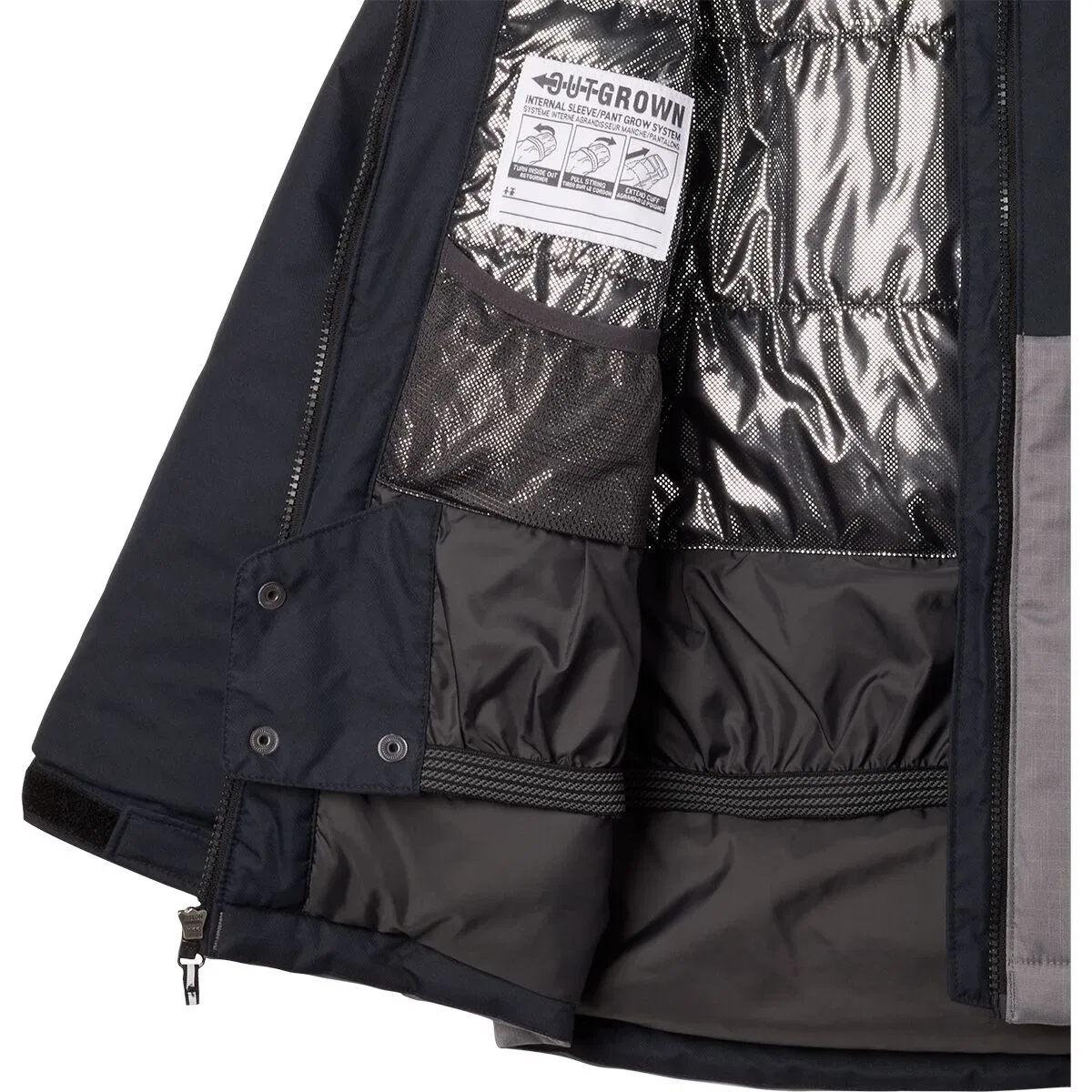 Детская куртка для девочек с принтом Alpine Action III Columbia, City Grey Melange/Black — фото 3