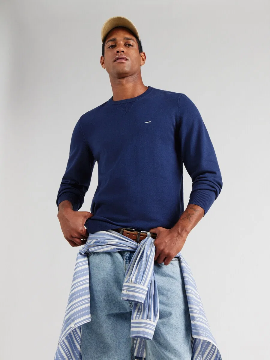 Свитер LEVI'S 'Housemark' темно-синего цвета — фото 2