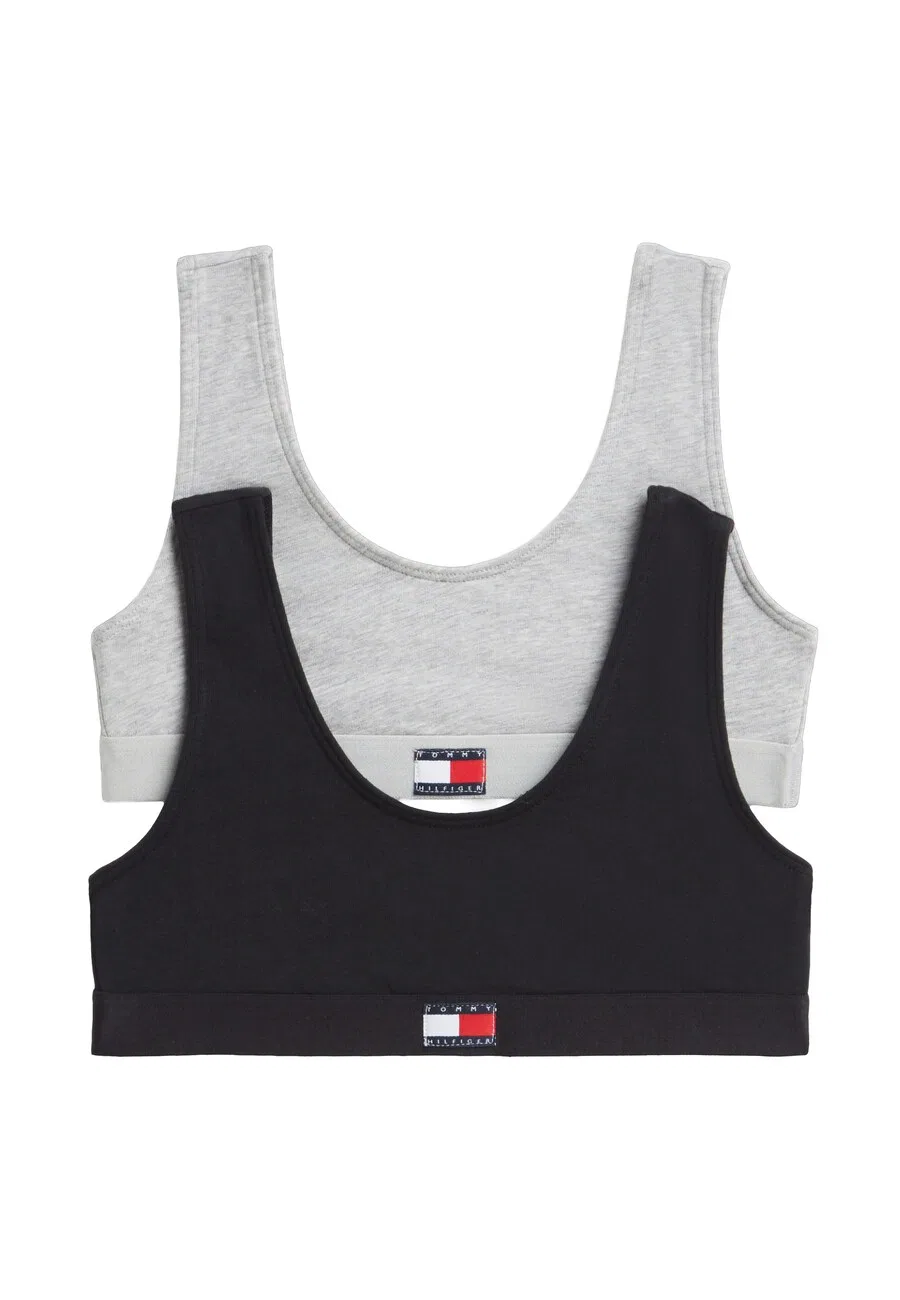 Бюстгальтер-бралетт Tommy Hilfiger Underwear в серо-черном цвете с пятнистым рисунком