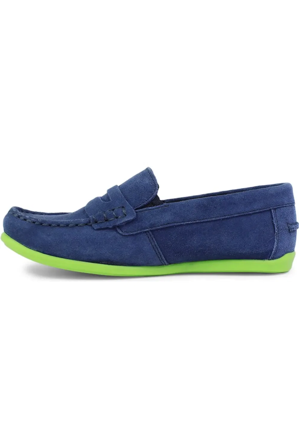 Детские туфли лоферы из гладкой кожи Jasper Jr Florsheim, Blue Suede — фото 3