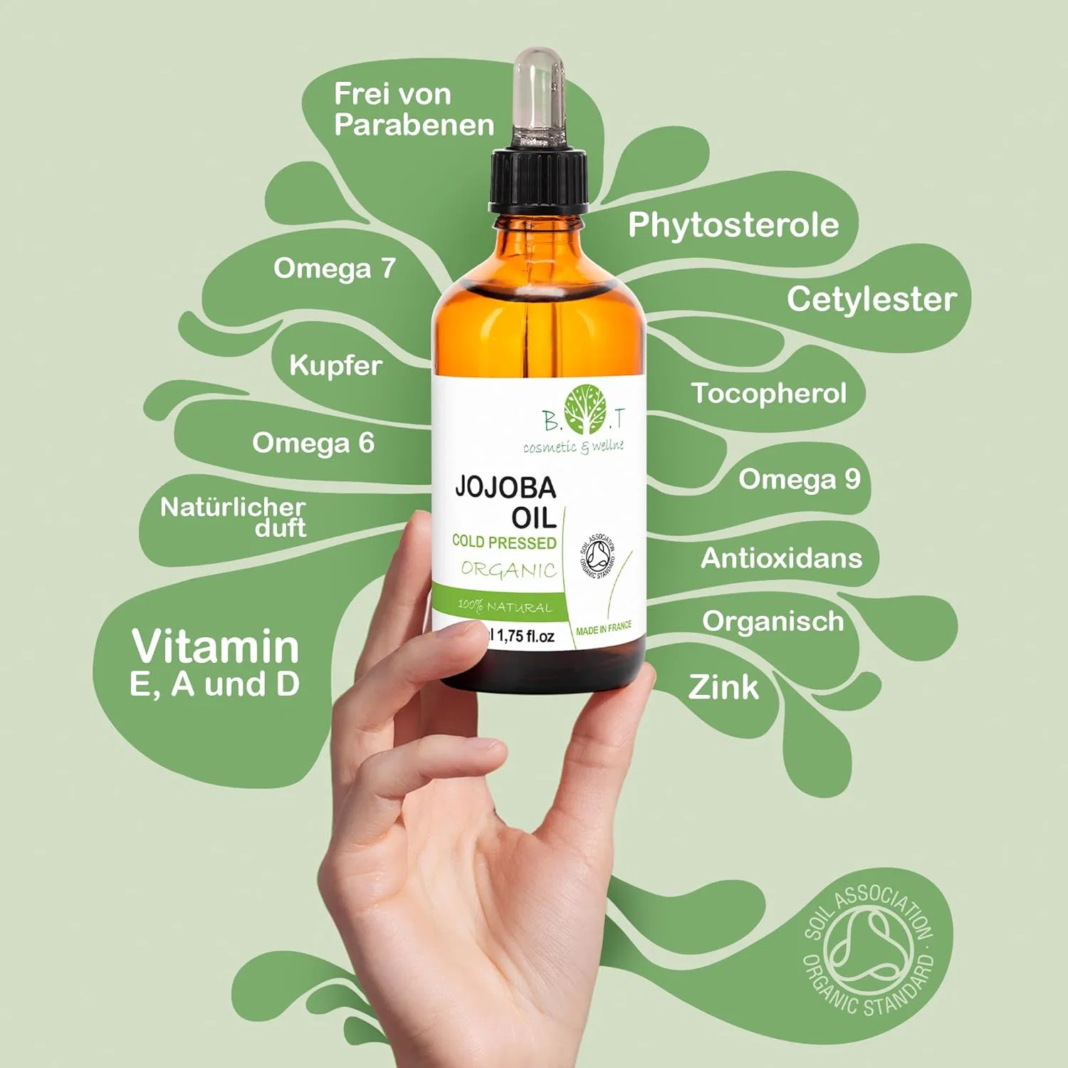 Органическое масло жожоба холодного отжима, 1000 мл B.O.T Cosmetic & Wellness — фото 4