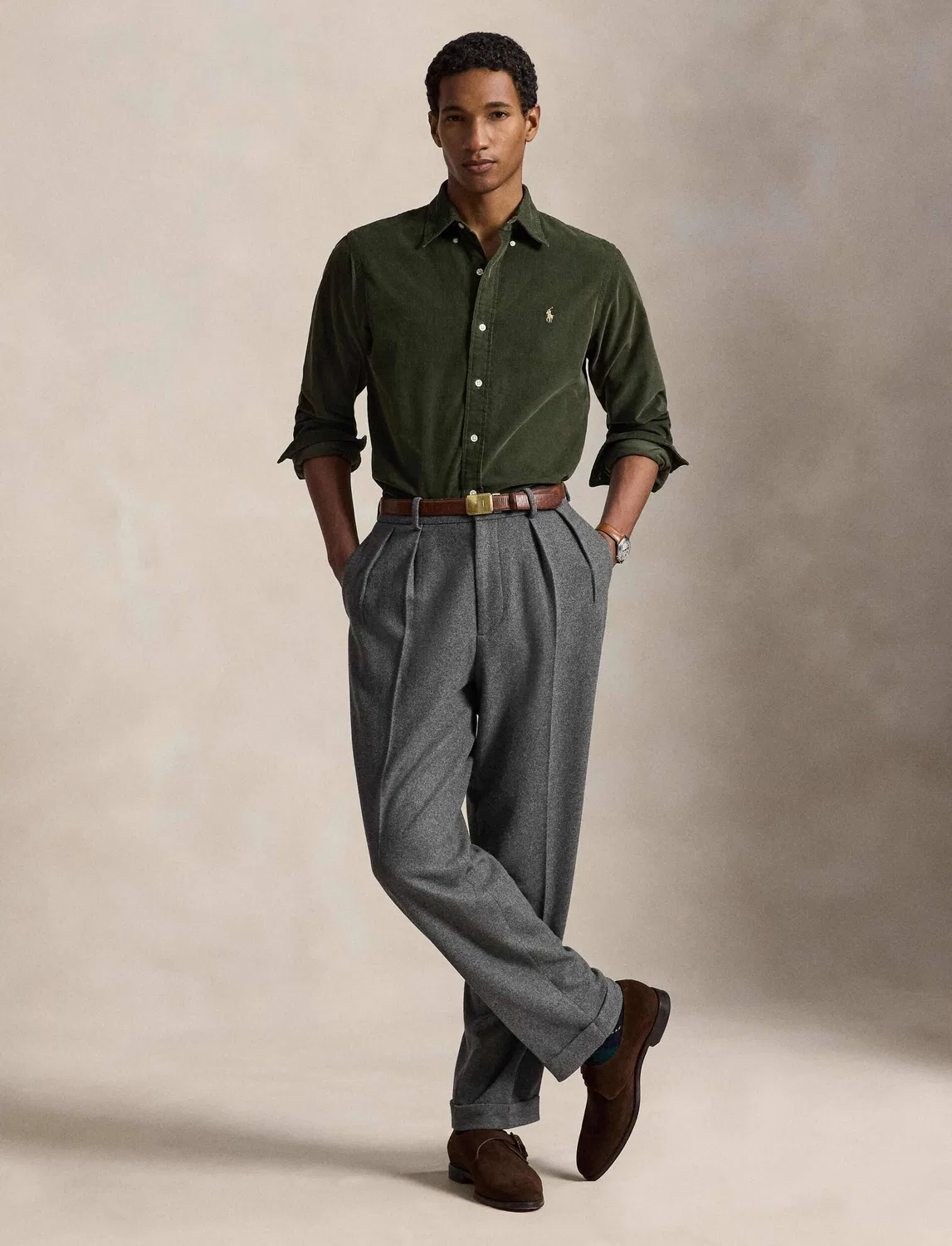 Рубашка с длинным рукавом Polo Ralph Lauren, Verde Oliva — фото 2
