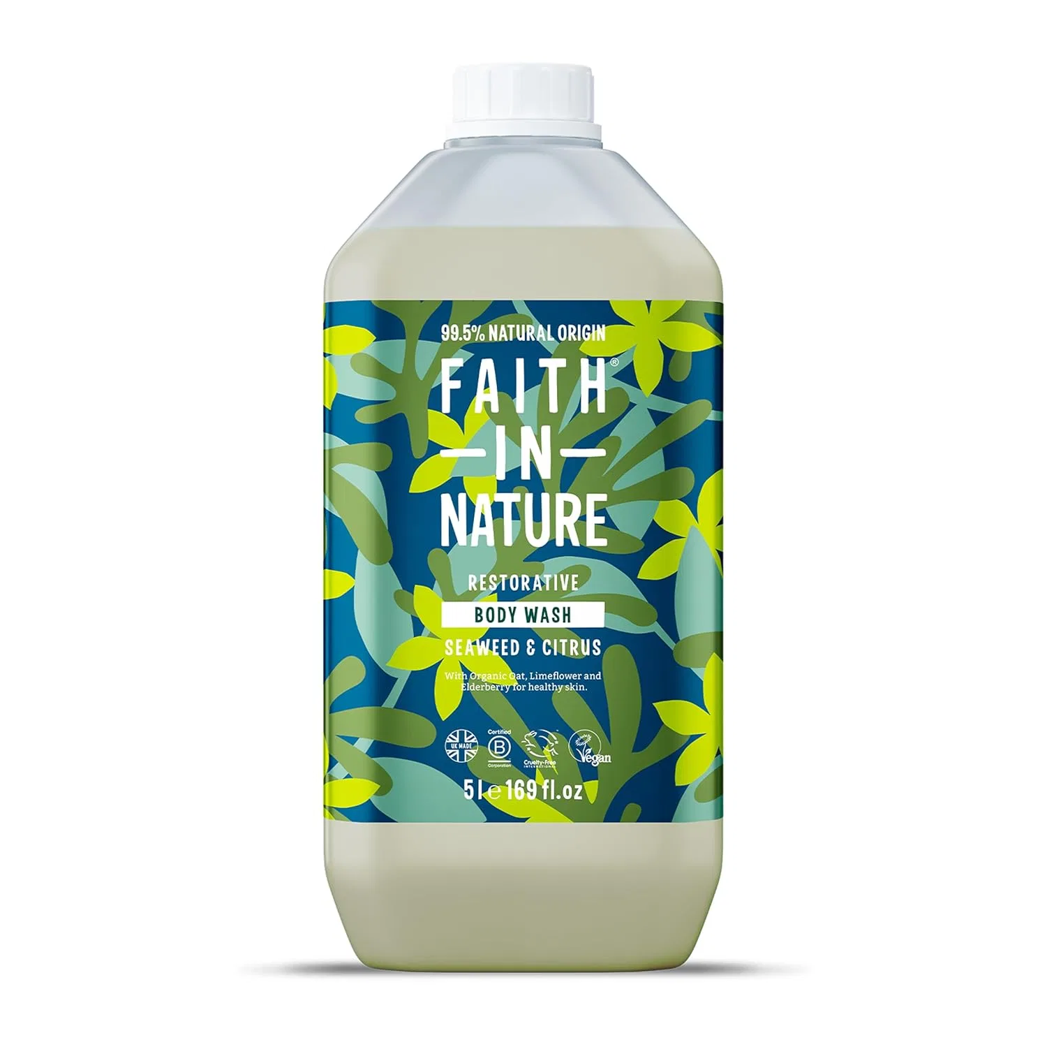 Гель для душа Seaweed & Citrus, FAITH IN NATURE, 5 л, Детокс