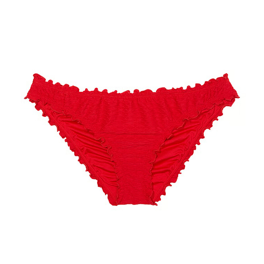 

Плавки бикини Victoria's Secret Swim Mix & Match Ruffle Cheeky Fishnet, красный