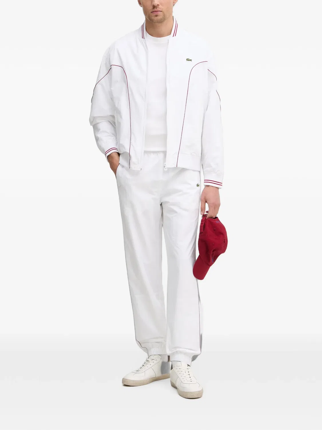 Спортивные брюки с нашивкой-логотипом Lacoste, белый — фото 2