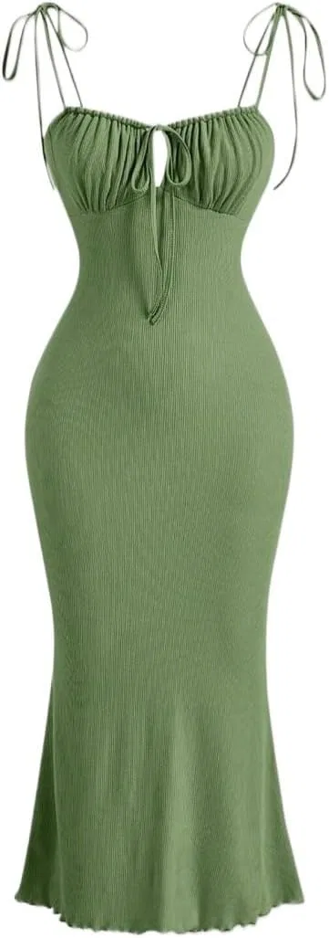 Женское ками-платье с завязкой спереди Slimming Fit, Lime Green