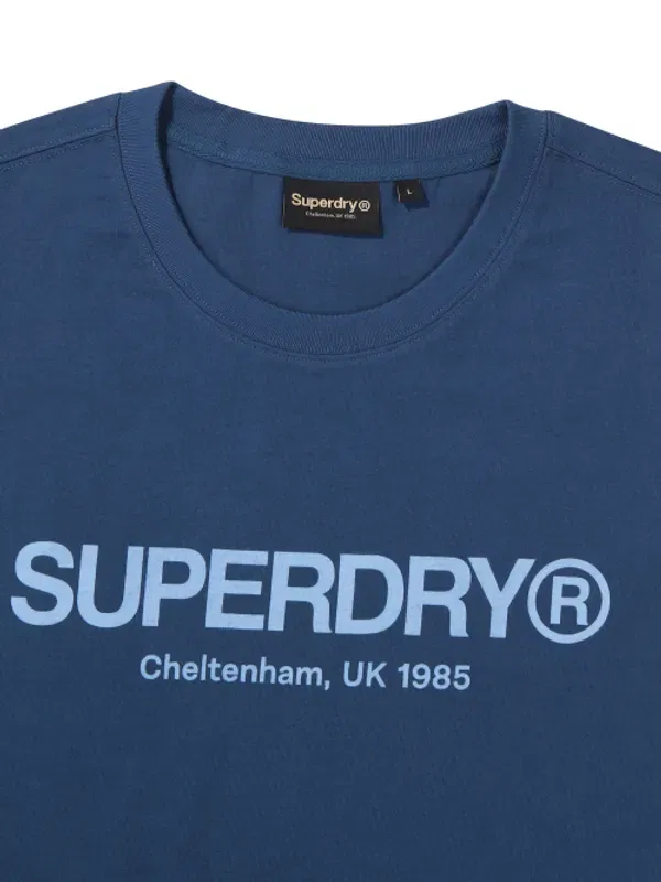 Майка с логотипом Superdry, темно-синяя — фото 3