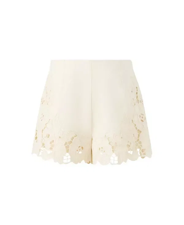 Детские шорты для девочек с вышивкой Kaitlyn Embroidered Marlo Kids, Creme — фото 4