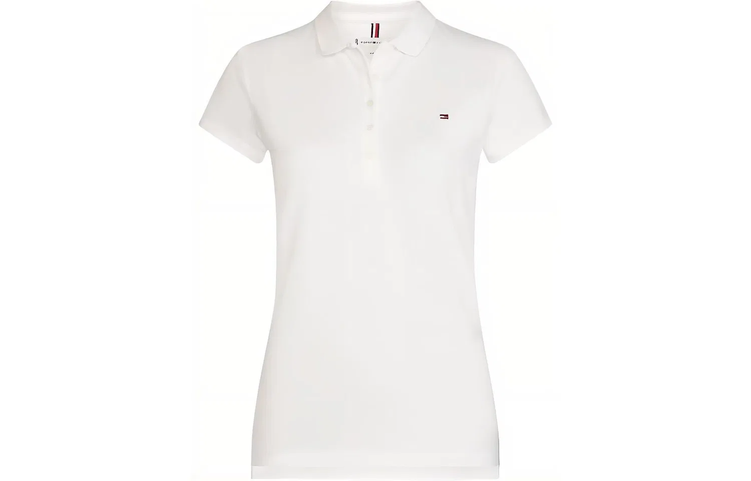 Поло женское, белое, Tommy Hilfiger, White — фото 3