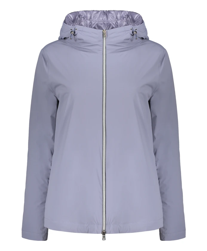 

Пуховик с капюшоном и кулиской Herno, фиолетовый