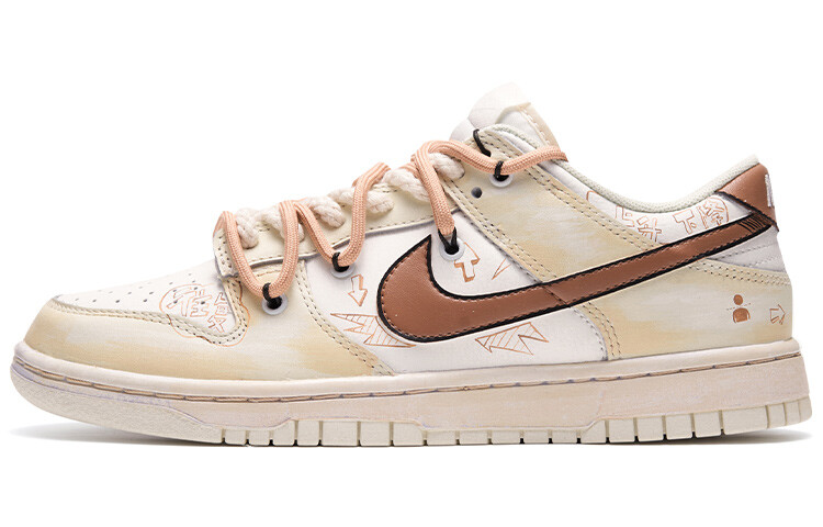 

Кроссовки Nike Dunk Skateboard Shoes Men Low-Top Beige/Orange