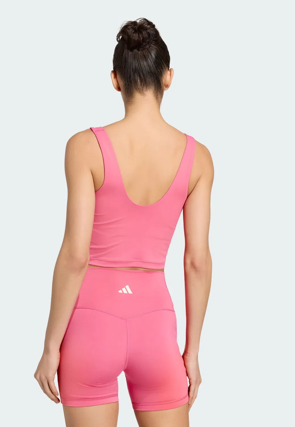 Спортивный топ Adidas Performance Bralette Studio All Me в цвете Pitaya — фото 3