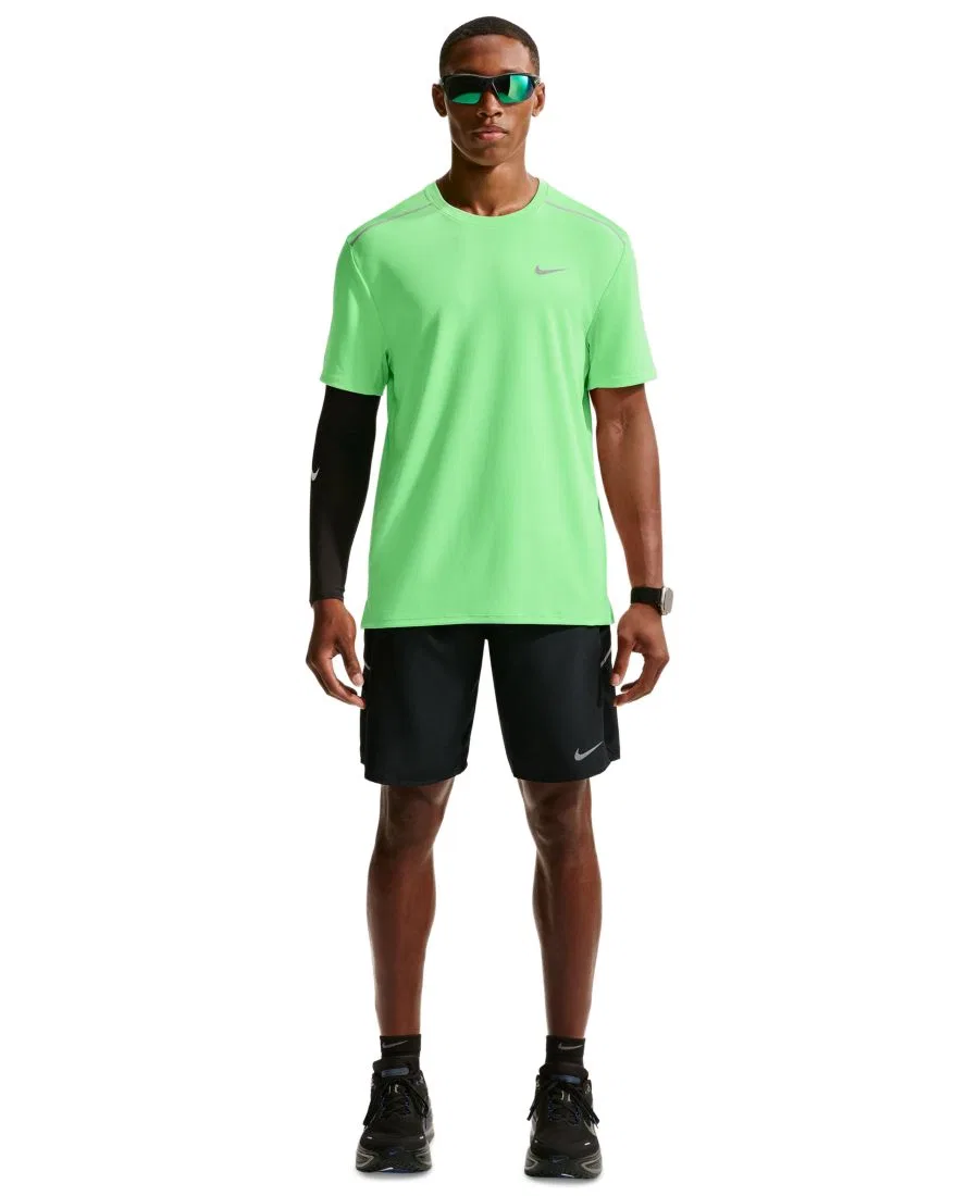 Беговая футболка Nike Miler Dri-FIT, Illusion Green/Reflective Silver — фото 2