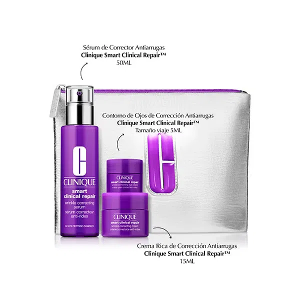 Набор антивозрастной косметики Clinique Smart Clinical Repair Wrinkle Correcting сыворотка 50 мл крем 15 мл крем для контура глаз, 5 мл — фото 2