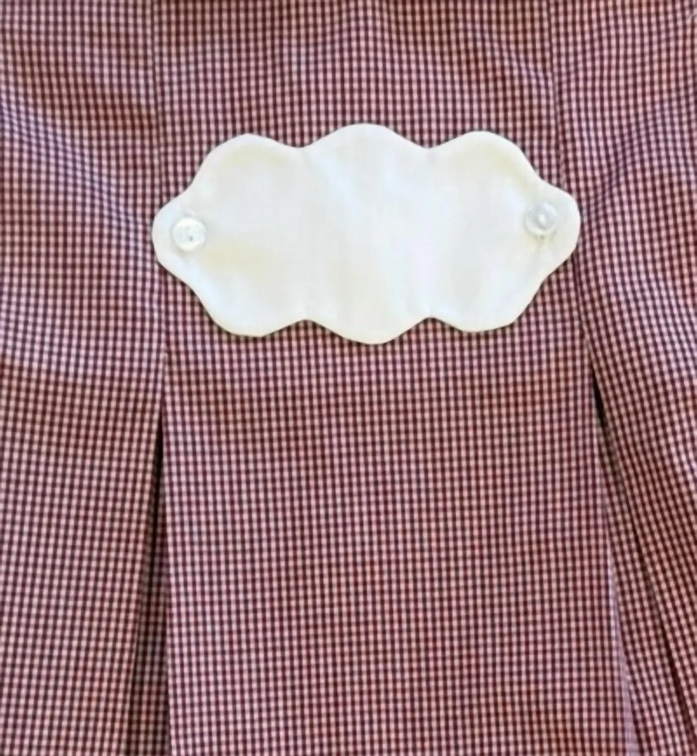 Детское платье для девочек с принтом Gingham Tab petit bebe, Maroon — фото 2