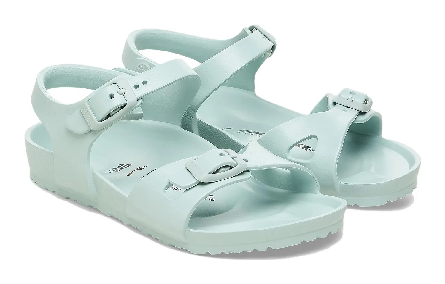 Детские сандалии с открытым носком Rio Essentials Surf Green Birkenstock, зеленый — фото 4