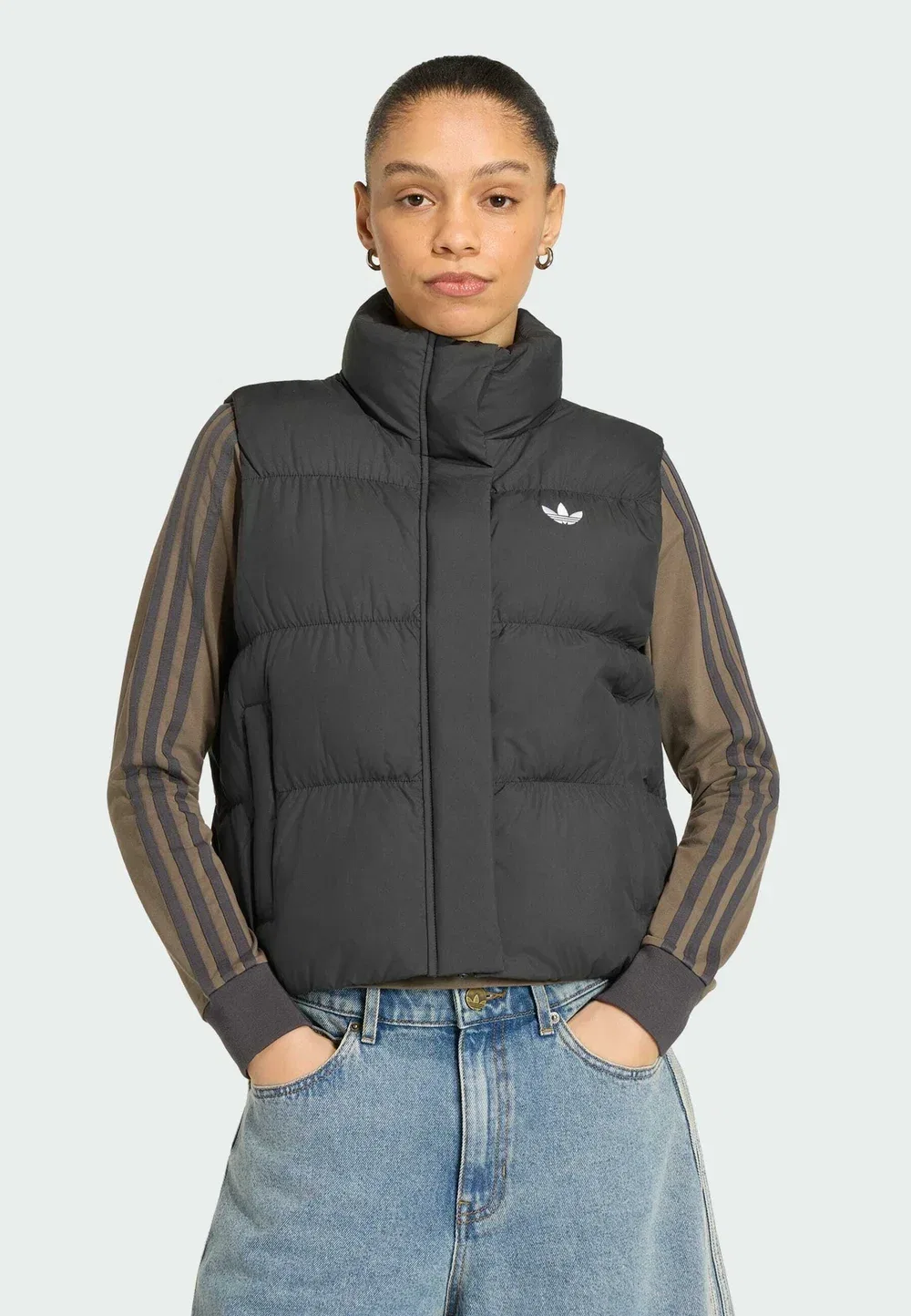Обычный стеганый жилет Adidas Originals, Black