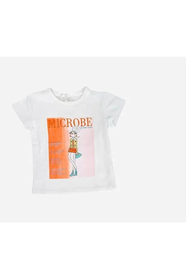 Детская футболка с принтом Microbe Tomstore, White