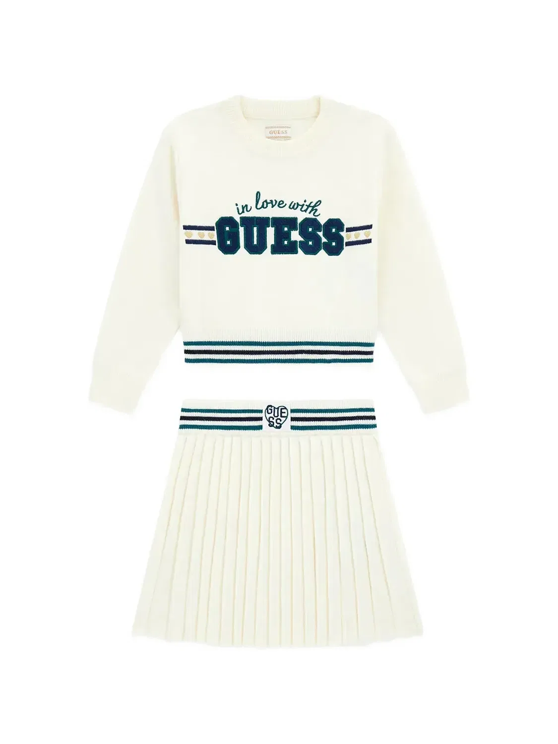 Комплект из джемпера и плиссированной юбки GUESS, нейтральные