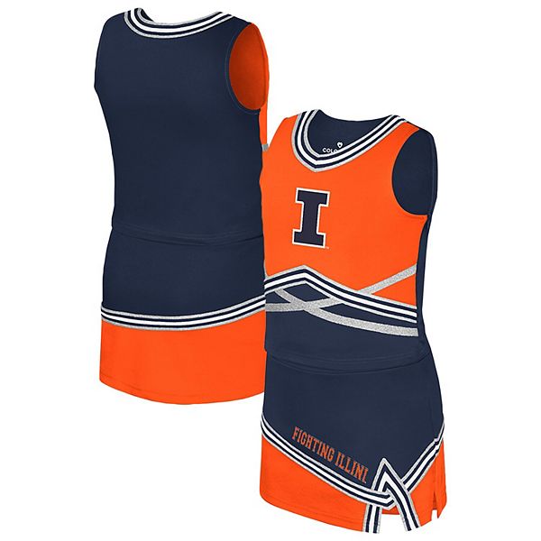 

Детский двухкомплектный сет Illinois Fighting Illini Lollipop Park Cheer для девочек, цвет navy Colosseum